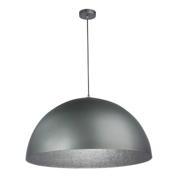 Κρεμαστό φωτιστικό οροφής SFERA 1xE27/60W/230V διάμετρος 35 cm γκρι/ασήμι