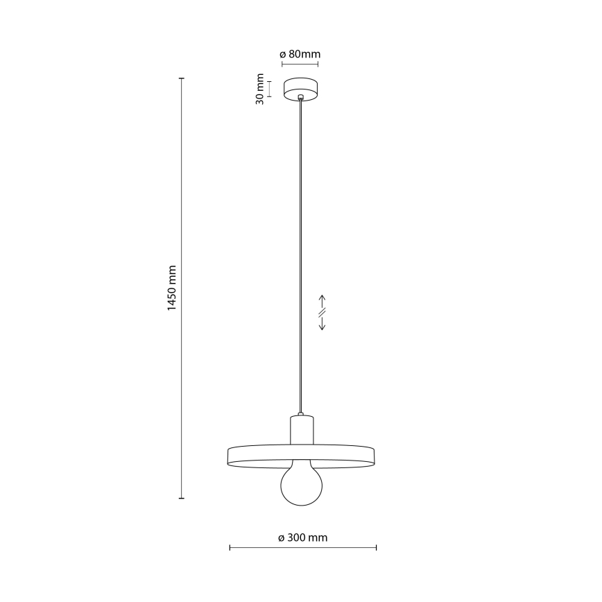 Κρεμαστό φωτιστικό οροφής SILA 1xE27/15W/230V διάμετρος 30 cm καφέ/μπεζ