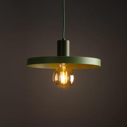 Κρεμαστό φωτιστικό οροφής SILA 1xE27/15W/230V διάμετρος 30 cm πράσινο
