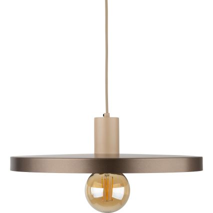 Κρεμαστό φωτιστικό οροφής SILA 1xE27/15W/230V διάμετρος 40 cm καφέ/μπεζ