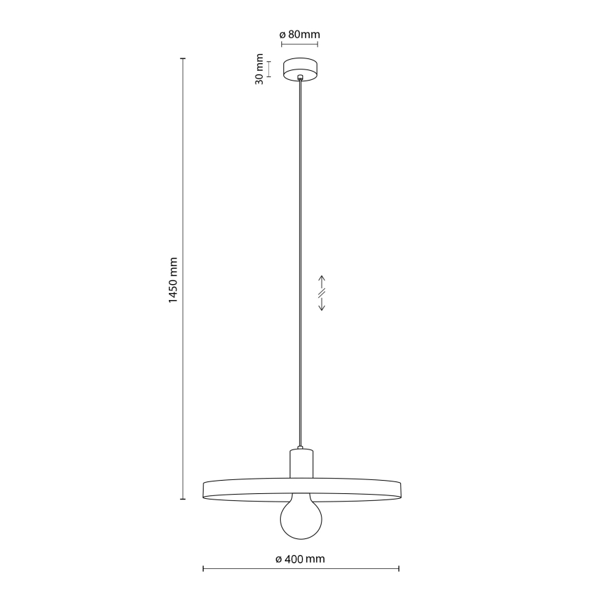 Κρεμαστό φωτιστικό οροφής SILA 1xE27/15W/230V διάμετρος 40 cm μπεζ/τούβλο