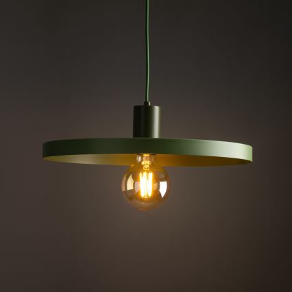 Κρεμαστό φωτιστικό οροφής SILA 1xE27/15W/230V διάμετρος 40 cm πράσινο