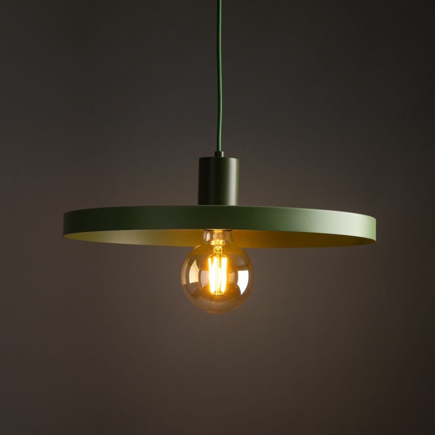 Κρεμαστό φωτιστικό οροφής SILA 1xE27/15W/230V διάμετρος 40 cm πράσινο
