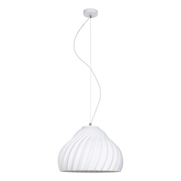 Κρεμαστό φωτιστικό οροφής SILVO 1xE27/60W/230V διάμετρος 38 cm λευκό