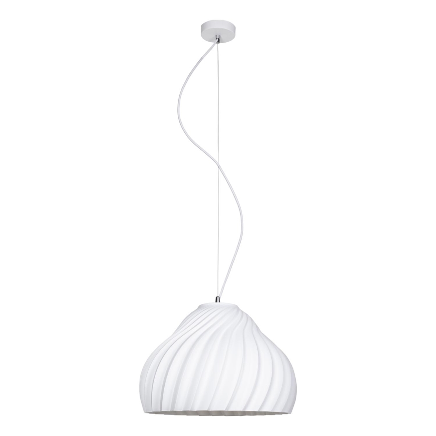 Κρεμαστό φωτιστικό οροφής SILVO 1xE27/60W/230V διάμετρος 38 cm λευκό