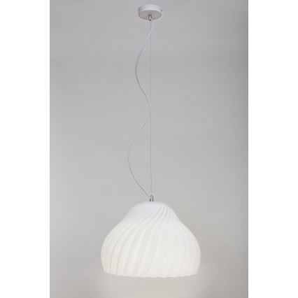 Κρεμαστό φωτιστικό οροφής SILVO 1xE27/60W/230V διάμετρος 38 cm λευκό
