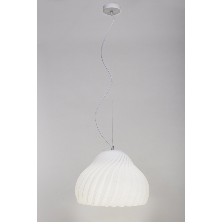 Κρεμαστό φωτιστικό οροφής SILVO 1xE27/60W/230V διάμετρος 38 cm λευκό