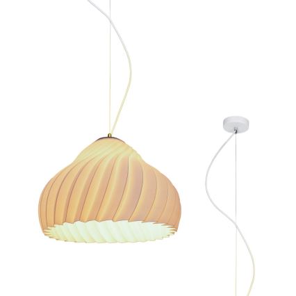 Κρεμαστό φωτιστικό οροφής SILVO 1xE27/60W/230V διάμετρος 38 cm λευκό