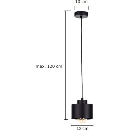 Κρεμαστό φωτιστικό οροφής SIMPLY BLACK 1xE27/60W/230V