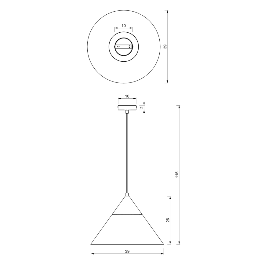 Κρεμαστό φωτιστικό οροφής SINGLE 1xE27/15W/230V ορείχαλκος/οξιά