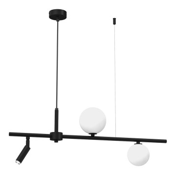 Κρεμαστό φωτιστικό οροφής SIRIO 3xG9/25W/230V μαύρο