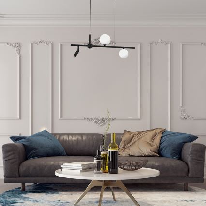 Κρεμαστό φωτιστικό οροφής SIRIO 3xG9/25W/230V μαύρο