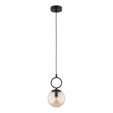 Κρεμαστό φωτιστικό οροφής SITRO 1xE14/10W/230V μαύρο/φιμέ μπεζ