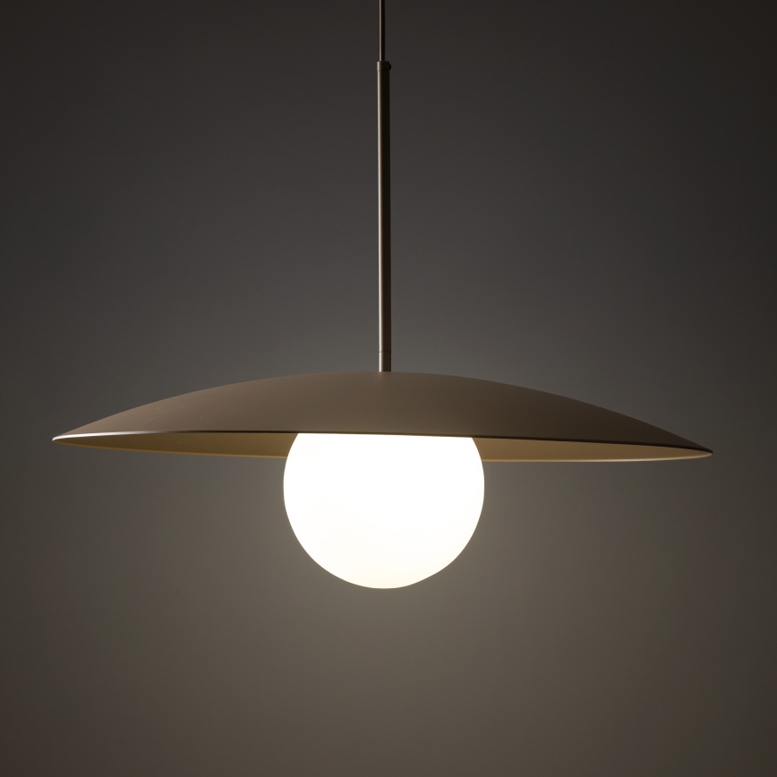 Κρεμαστό φωτιστικό οροφής SLATE 1xE27/15W/230V διάμετρος 65 cm μπεζ