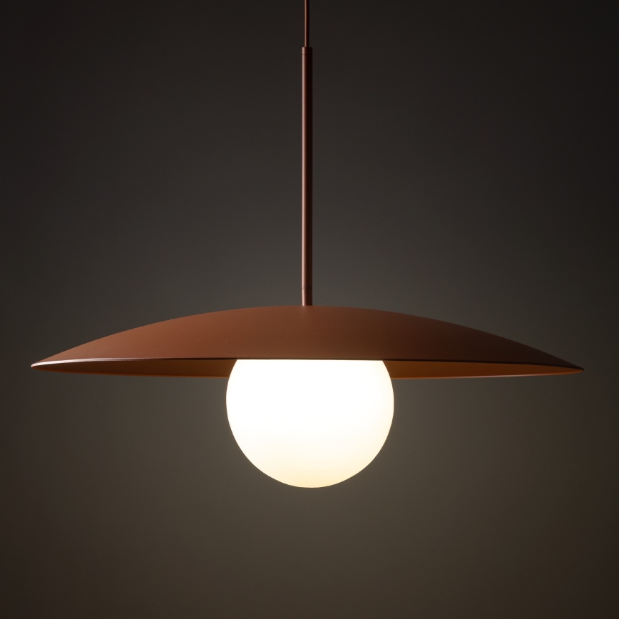 Κρεμαστό φωτιστικό οροφής SLATE 1xE27/15W/230V διάμετρος 65 cm τούβλο