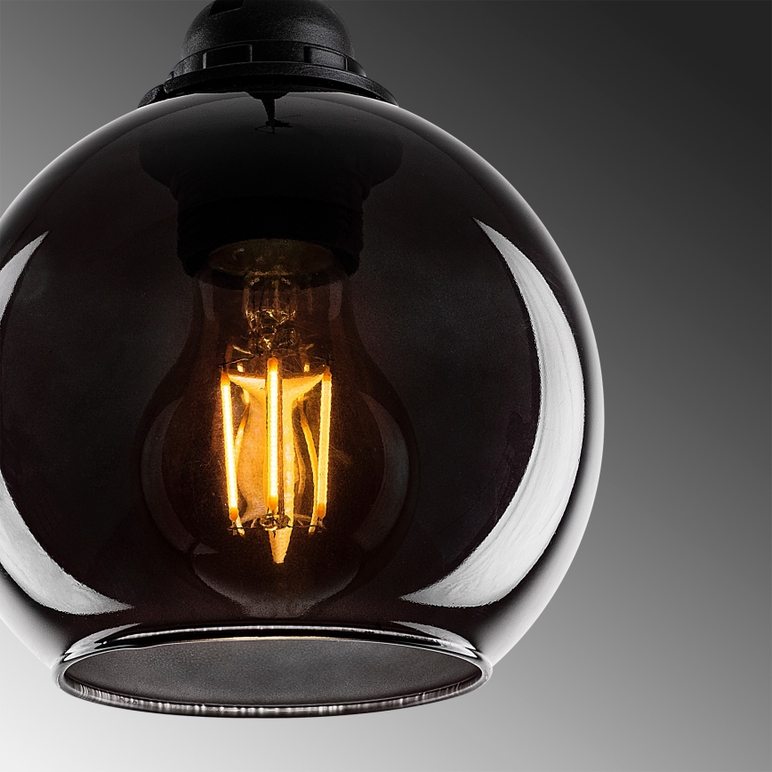 Κρεμαστό φωτιστικό οροφής SMOKED 3xE27/40W/230V