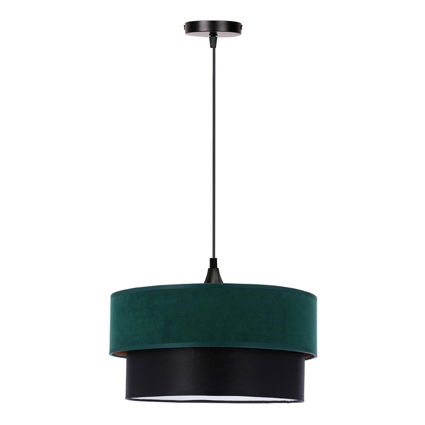 Κρεμαστό φωτιστικό οροφής SOLANTO 1xE27/60W/230V πράσινο/μαύρο