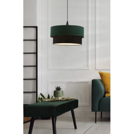Κρεμαστό φωτιστικό οροφής SOLANTO 1xE27/60W/230V πράσινο/μαύρο