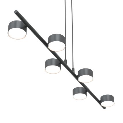 Κρεμαστό φωτιστικό οροφής SORA 6xGX53/12W/230V μαύρο
