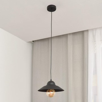 Κρεμαστό φωτιστικό οροφής SORAPIS 1xE27/15W/230V μαύρο