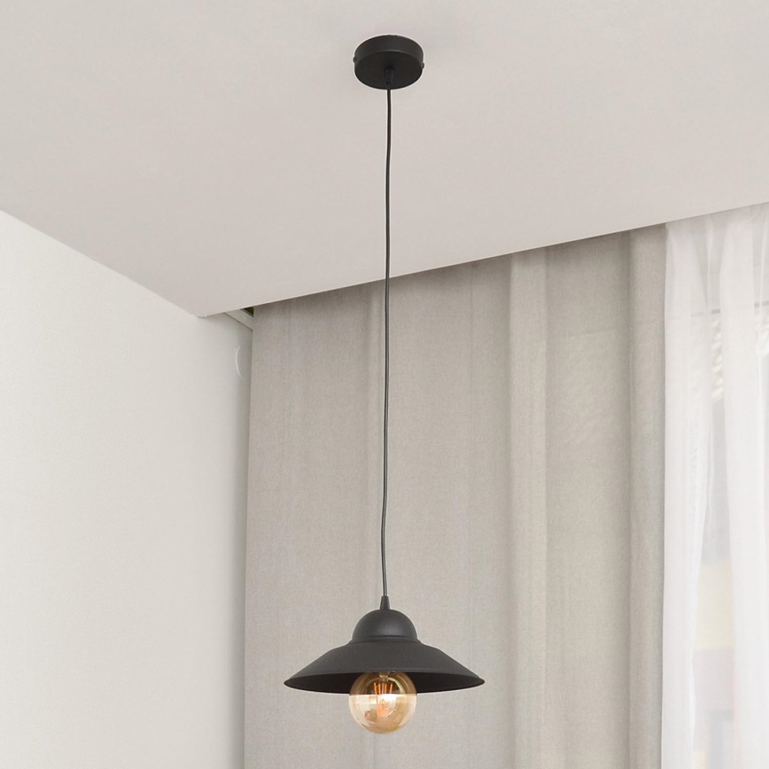 Κρεμαστό φωτιστικό οροφής SORAPIS 1xE27/15W/230V μαύρο