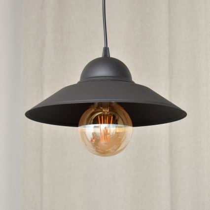 Κρεμαστό φωτιστικό οροφής SORAPIS 1xE27/15W/230V μαύρο