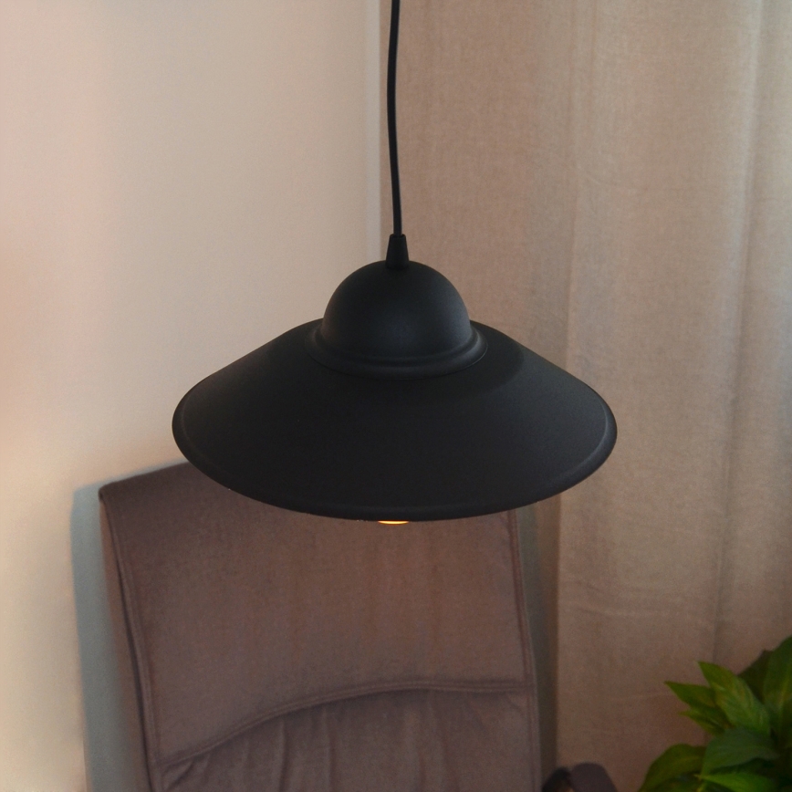 Κρεμαστό φωτιστικό οροφής SORAPIS 1xE27/15W/230V μαύρο