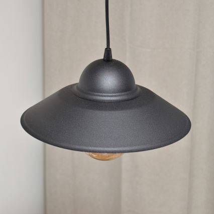 Κρεμαστό φωτιστικό οροφής SORAPIS 1xE27/15W/230V μαύρο