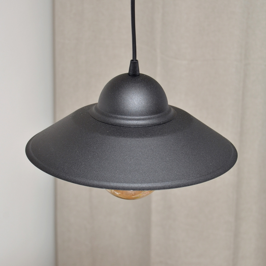 Κρεμαστό φωτιστικό οροφής SORAPIS 1xE27/15W/230V μαύρο