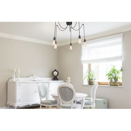 Κρεμαστό φωτιστικό οροφής SPINDEL 5xE27/60W/230V spider