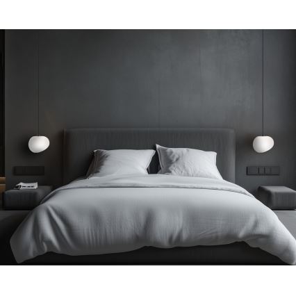 Κρεμαστό φωτιστικό οροφής STONES 1xE27/40W/230V διάμετρος 20 cm