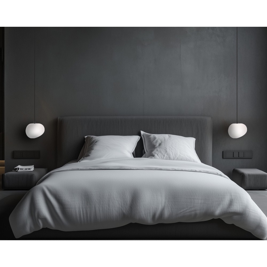 Κρεμαστό φωτιστικό οροφής STONES 1xE27/40W/230V διάμετρος 20 cm