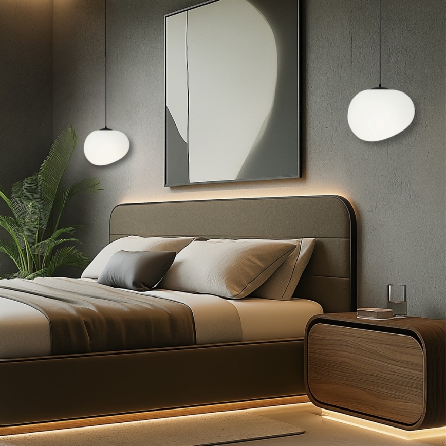 Κρεμαστό φωτιστικό οροφής STONES 1xE27/40W/230V διάμετρος 25 cm