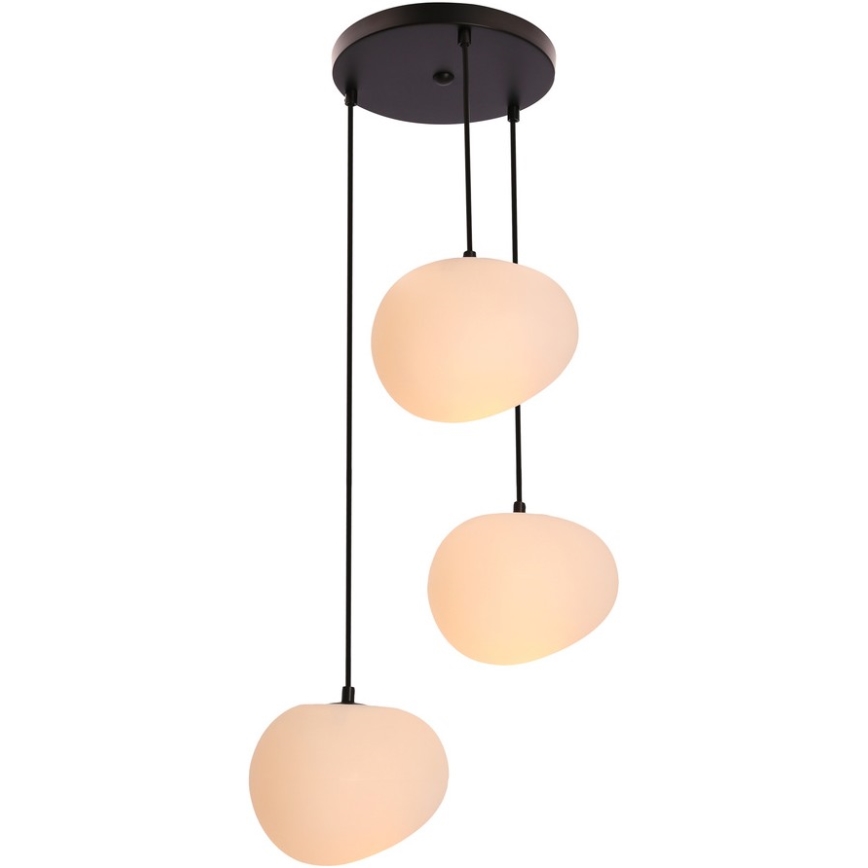 Κρεμαστό φωτιστικό οροφής STONES 3xE27/40W/230V