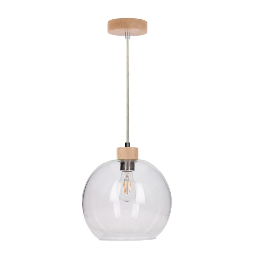 Κρεμαστό φωτιστικό οροφής SVEA 1xE27/60W/230V Σημύδα