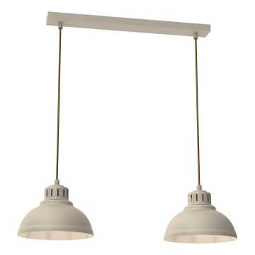 Κρεμαστό φωτιστικό οροφής SVEN 2xE27/15W/230V μπεζ