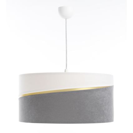 Κρεμαστό φωτιστικό οροφής SWING 1xE27/60W/230V γκρι/λευκό/χρυσαφί