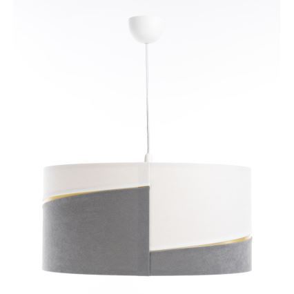 Κρεμαστό φωτιστικό οροφής SWING 1xE27/60W/230V γκρι/λευκό/χρυσαφί