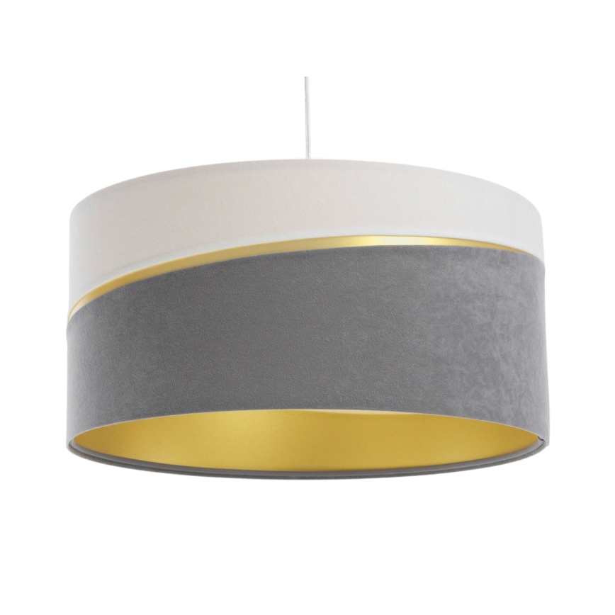 Κρεμαστό φωτιστικό οροφής SWING 1xE27/60W/230V γκρι/λευκό/χρυσαφί
