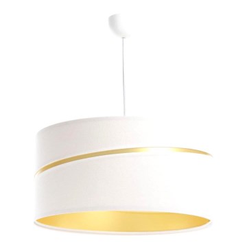 Κρεμαστό φωτιστικό οροφής SWING 1xE27/60W/230V λευκό/χρυσαφί
