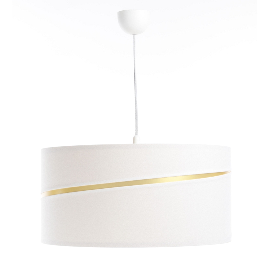 Κρεμαστό φωτιστικό οροφής SWING 1xE27/60W/230V λευκό/χρυσαφί