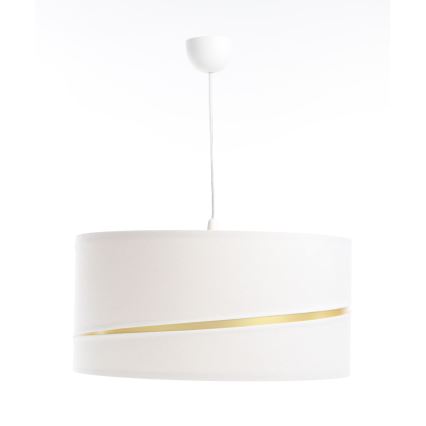 Κρεμαστό φωτιστικό οροφής SWING 1xE27/60W/230V λευκό/χρυσαφί