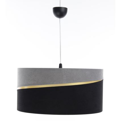 Κρεμαστό φωτιστικό οροφής SWING 1xE27/60W/230V μαύρο/γκρι/χρυσαφί
