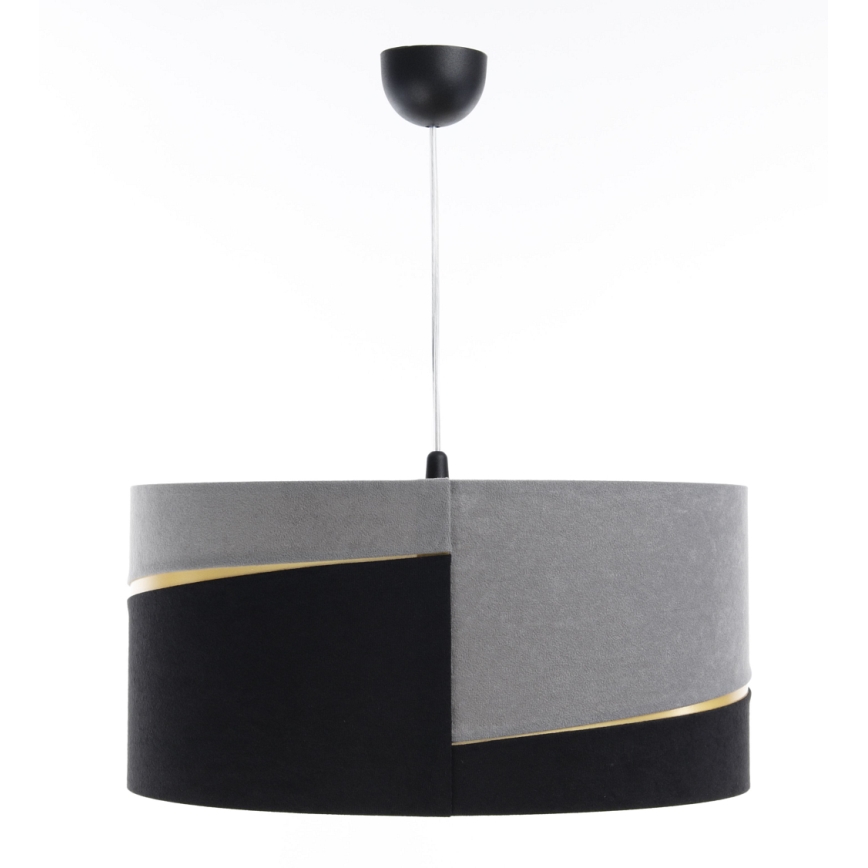 Κρεμαστό φωτιστικό οροφής SWING 1xE27/60W/230V μαύρο/γκρι/χρυσαφί