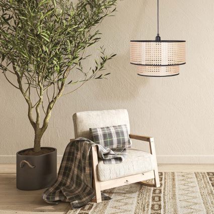 Κρεμαστό φωτιστικό οροφής TAKARA 1xE27/20W/230V διάμετρος 40 cm μπεζ