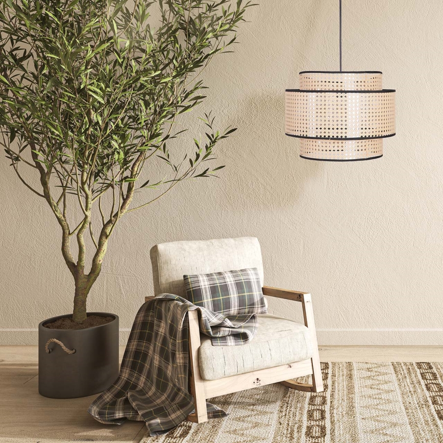 Κρεμαστό φωτιστικό οροφής TAKARA 1xE27/20W/230V διάμετρος 40 cm μπεζ