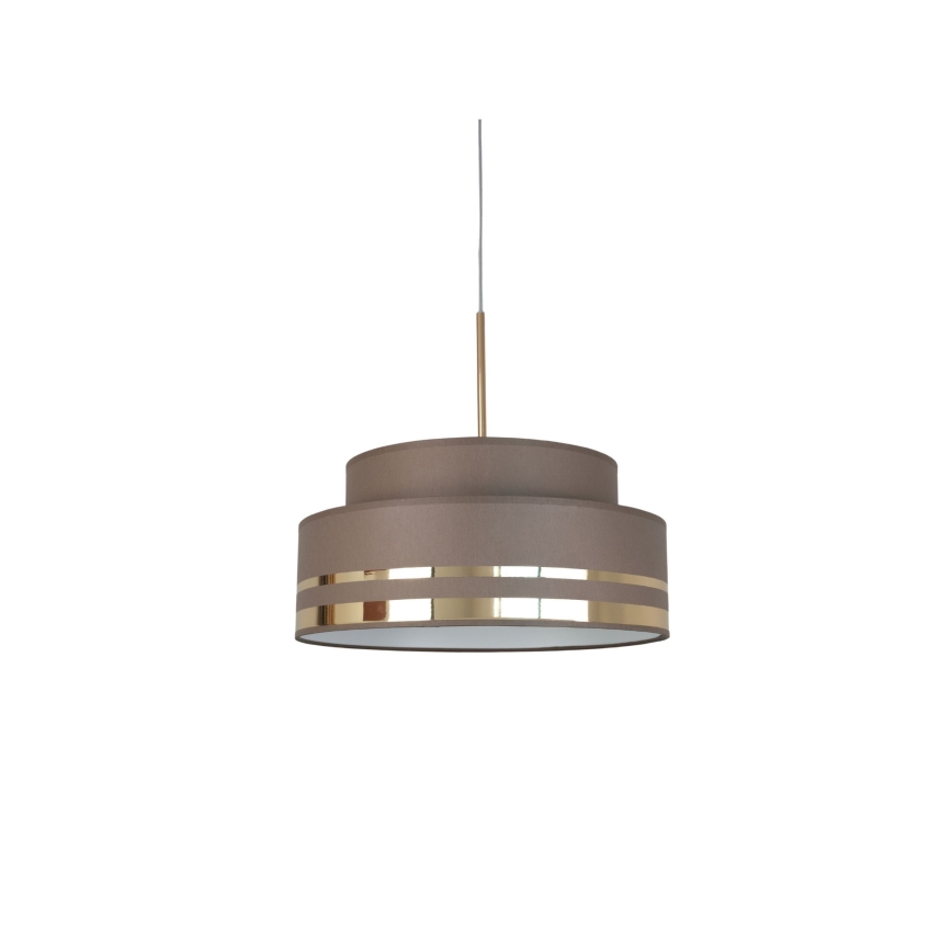 Κρεμαστό φωτιστικό οροφής TAMI 1xE27/60W/230V καφέ/χρυσό