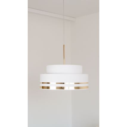 Κρεμαστό φωτιστικό οροφής TAMI 1xE27/60W/230V κρεμ/χρυσό