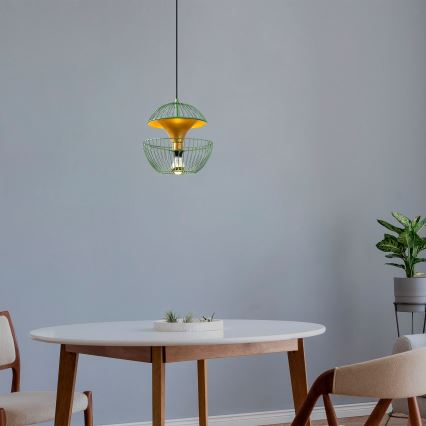 Κρεμαστό φωτιστικό οροφής TELMANDER 1xE27/40W/230V πράσινο