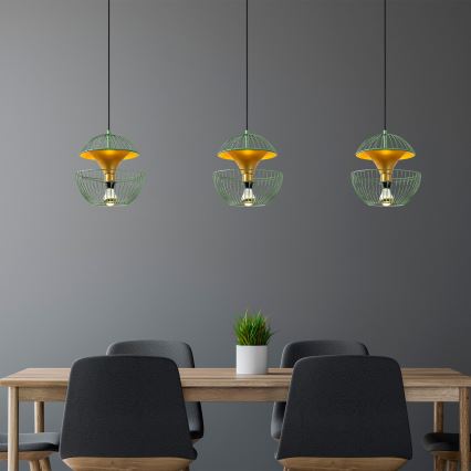 Κρεμαστό φωτιστικό οροφής TELMANDER 1xE27/40W/230V πράσινο